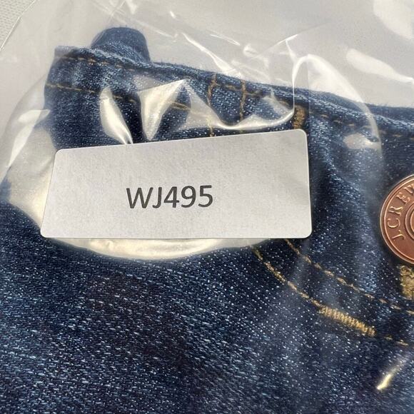 J. Crew 9” Billie Demi Boot Crop Dark Wash Fray Hem Button Fly 26 Inseam Size 28 - Picture 15 of 16